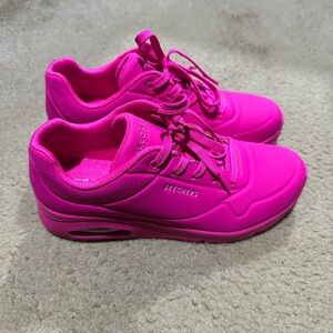 Skechers Bright Pink Athletic Shoes